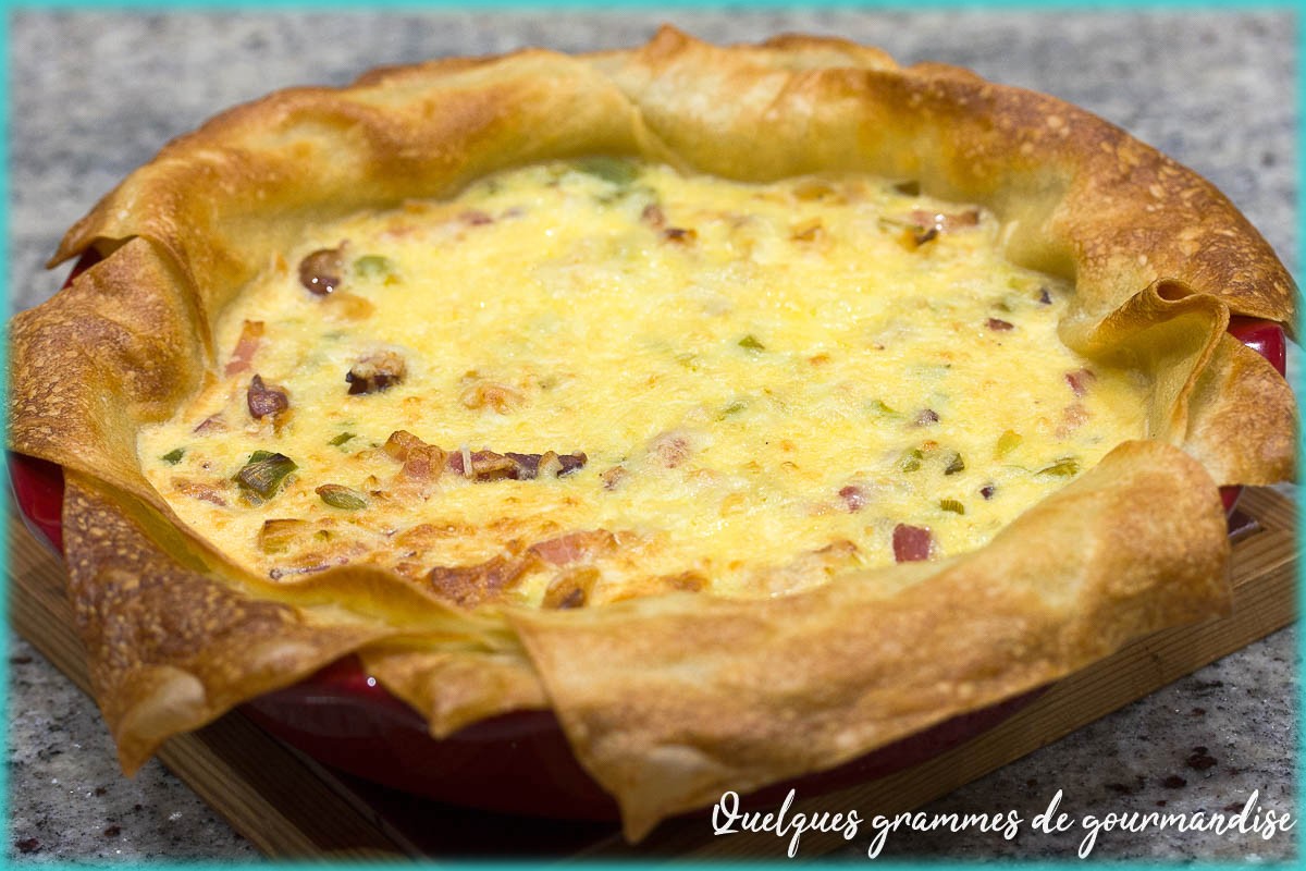 recette de quiche de lasagnes aux aillets
