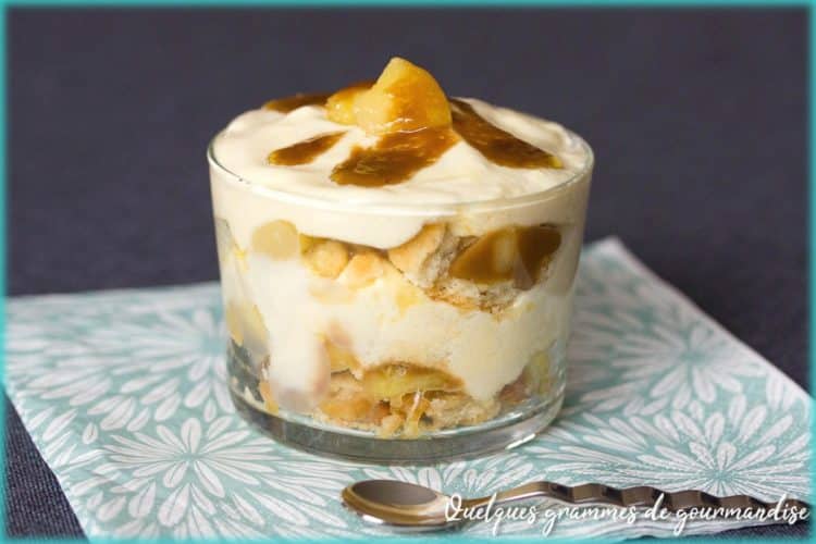 recette de tiramisu aux pommes et caramel au beurre salé
