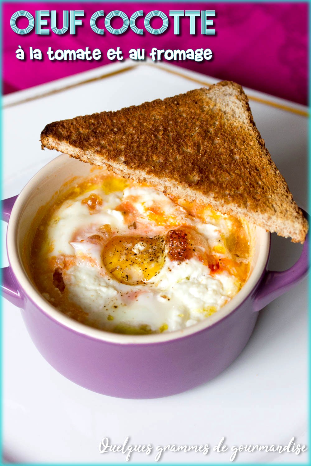 oeuf cocotte tomate fromage portrait