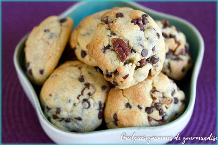 Recette de cookies,au chocolat et à la noix de pécan