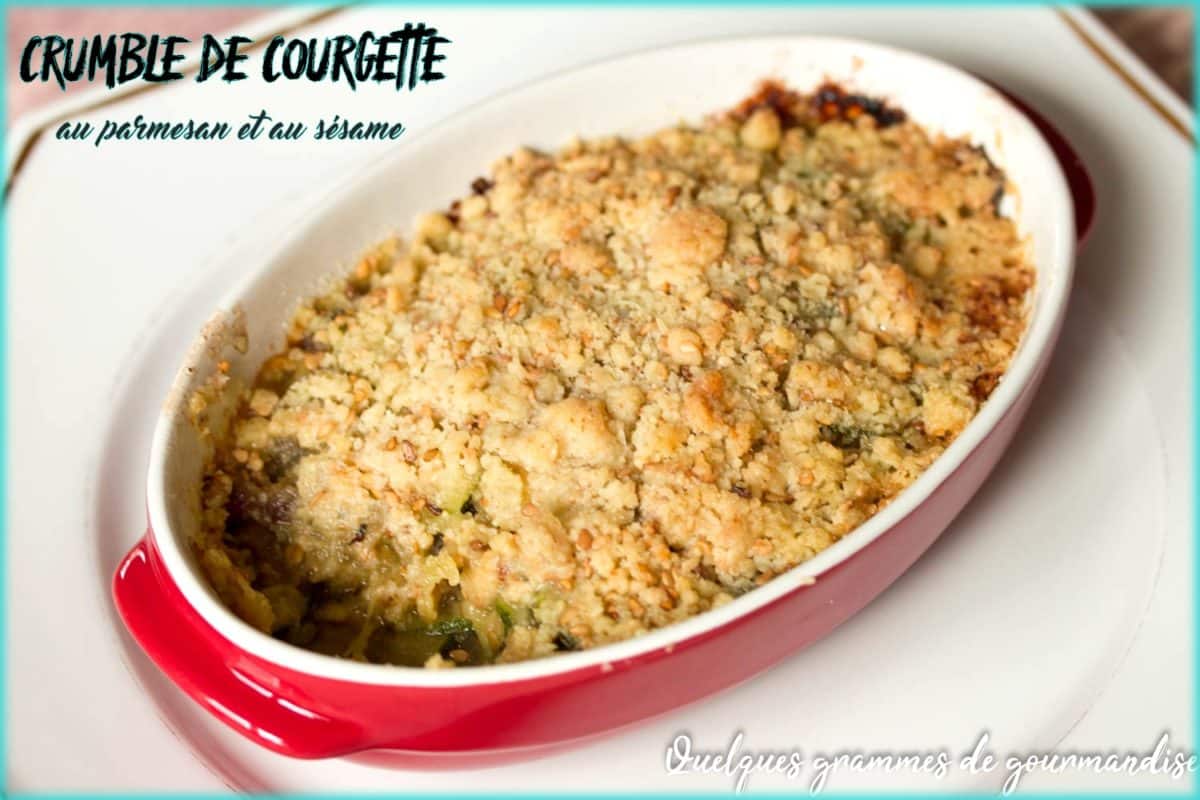 crumble courgette parmesan sesame