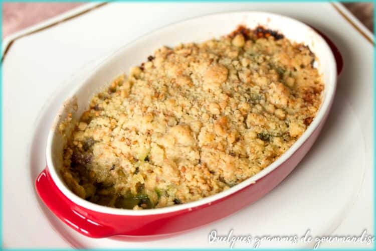 Recette de Crumble de courgettes au parmesan et au sésame