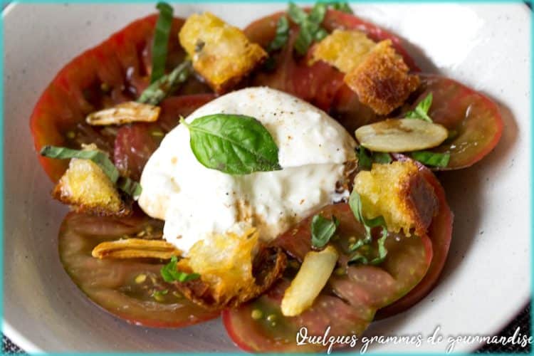 Recette de Salade de tomate à la burrata