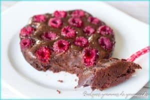 Tartelette brownie chocolat framboises