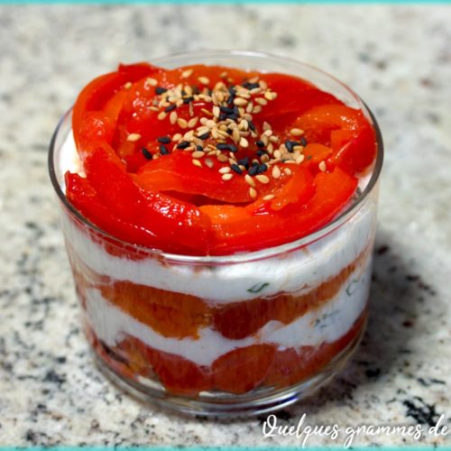 Recette de verrines de poivrons mousse au mascarpone