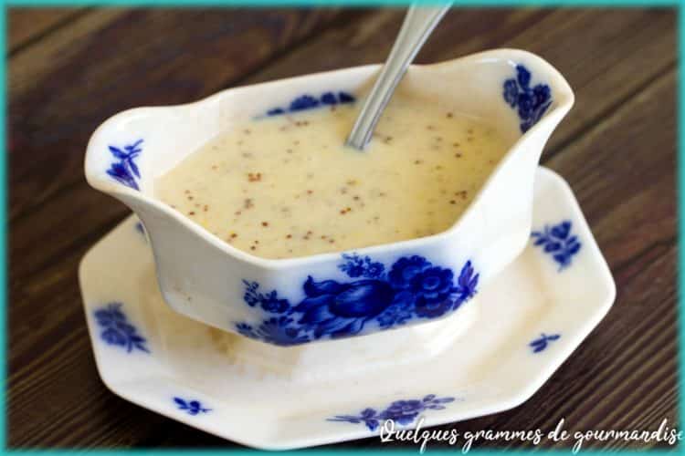 recette de sauce crémeuse à la moutarde