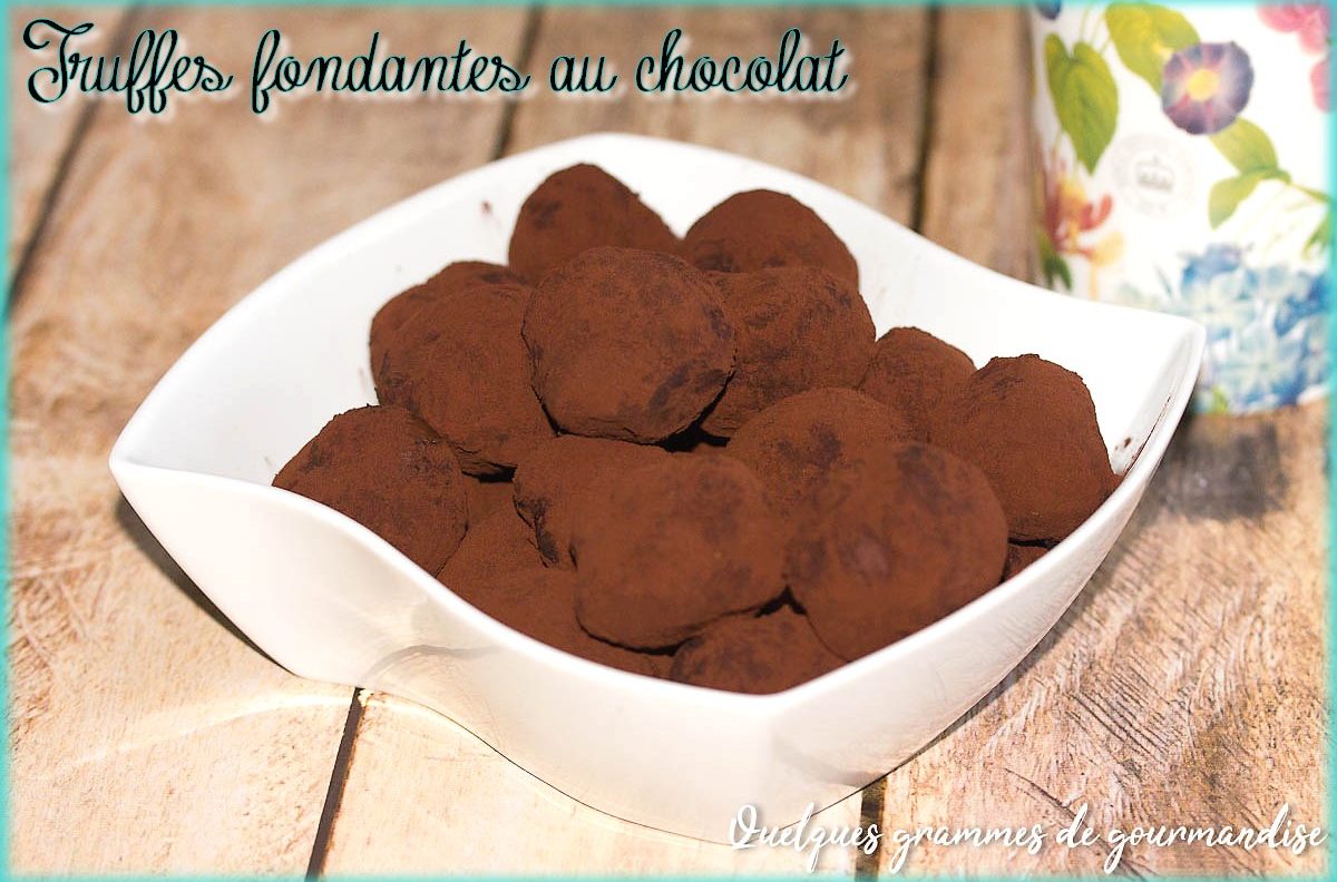 truffes fondantes au chocolat