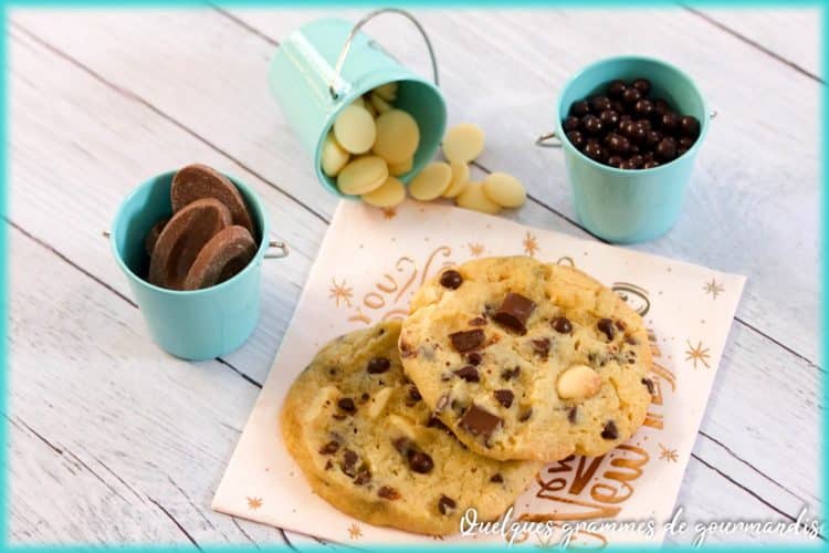 Recette de cookies aux 3 chocolats