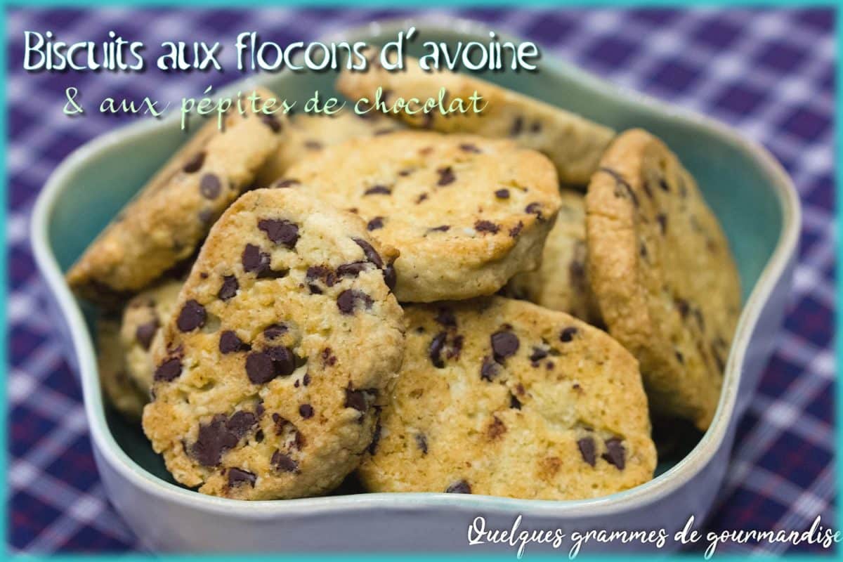 Biscuits flocons d'avoine et chocolat