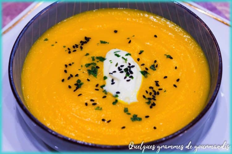 recette de velouté de potiron et topinambour