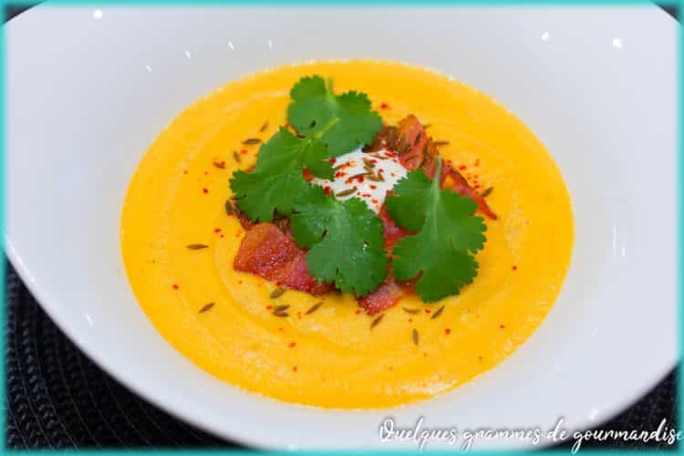 recette de velouté de carotte aux lentilles corail