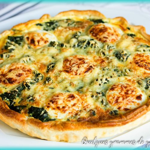 Recette de quiche aux épinards, chèvre et saumon fumé