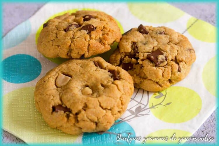 recette de cookies beurre de cacahuète chocolat