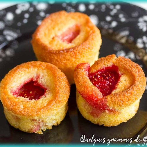 recette de mini cakes à la fraise