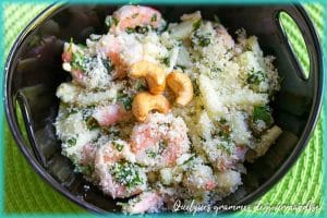 recette de salade indienne aux crevettes