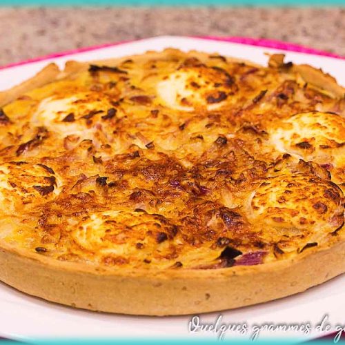 recette de tarte à l'oignon et au chèvre