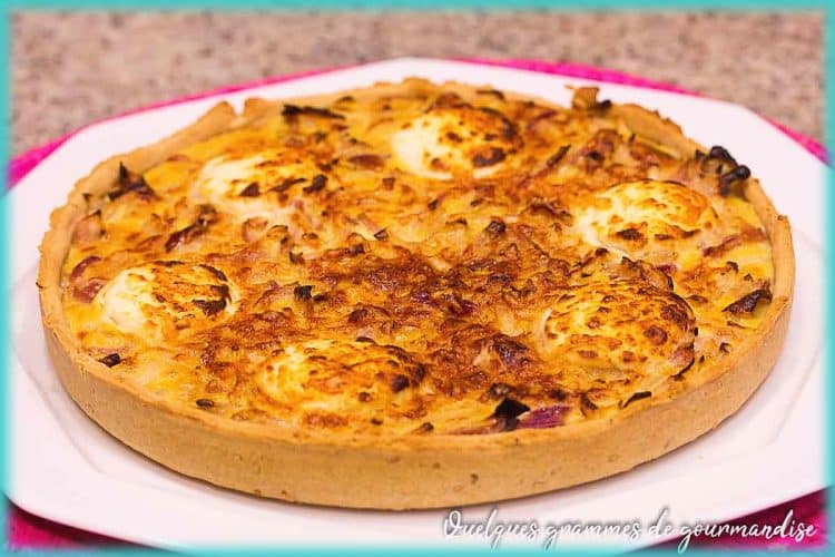 recette de tarte à l'oignon et au chèvre