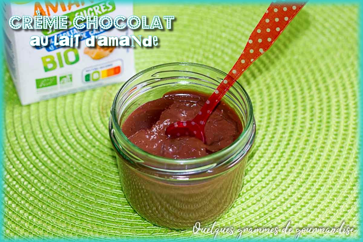 crème chocolat lait d'amande