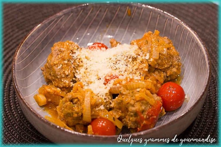 recette de boulettes de boeuf à la tomate