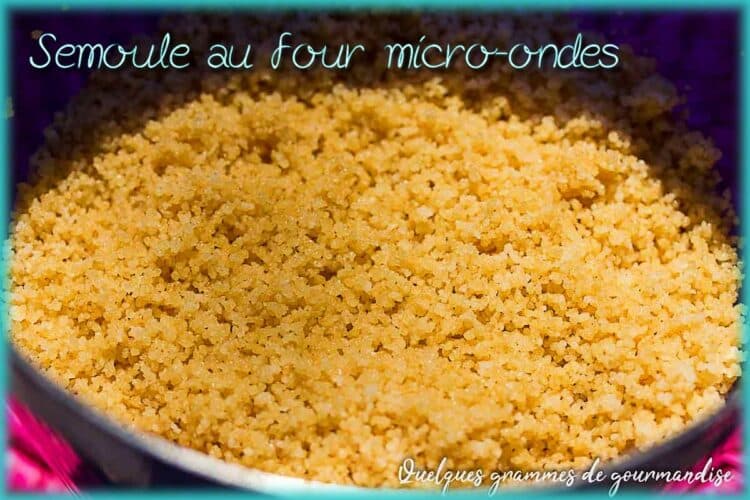 semoule au four micro-ondes