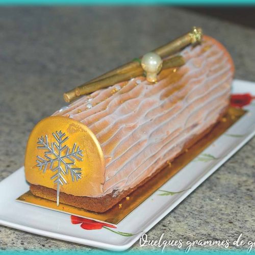 recette de bûche chocolat crème brûlée