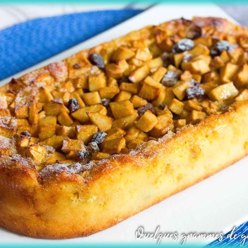 recette de gâteau aux pommes et raisins secs