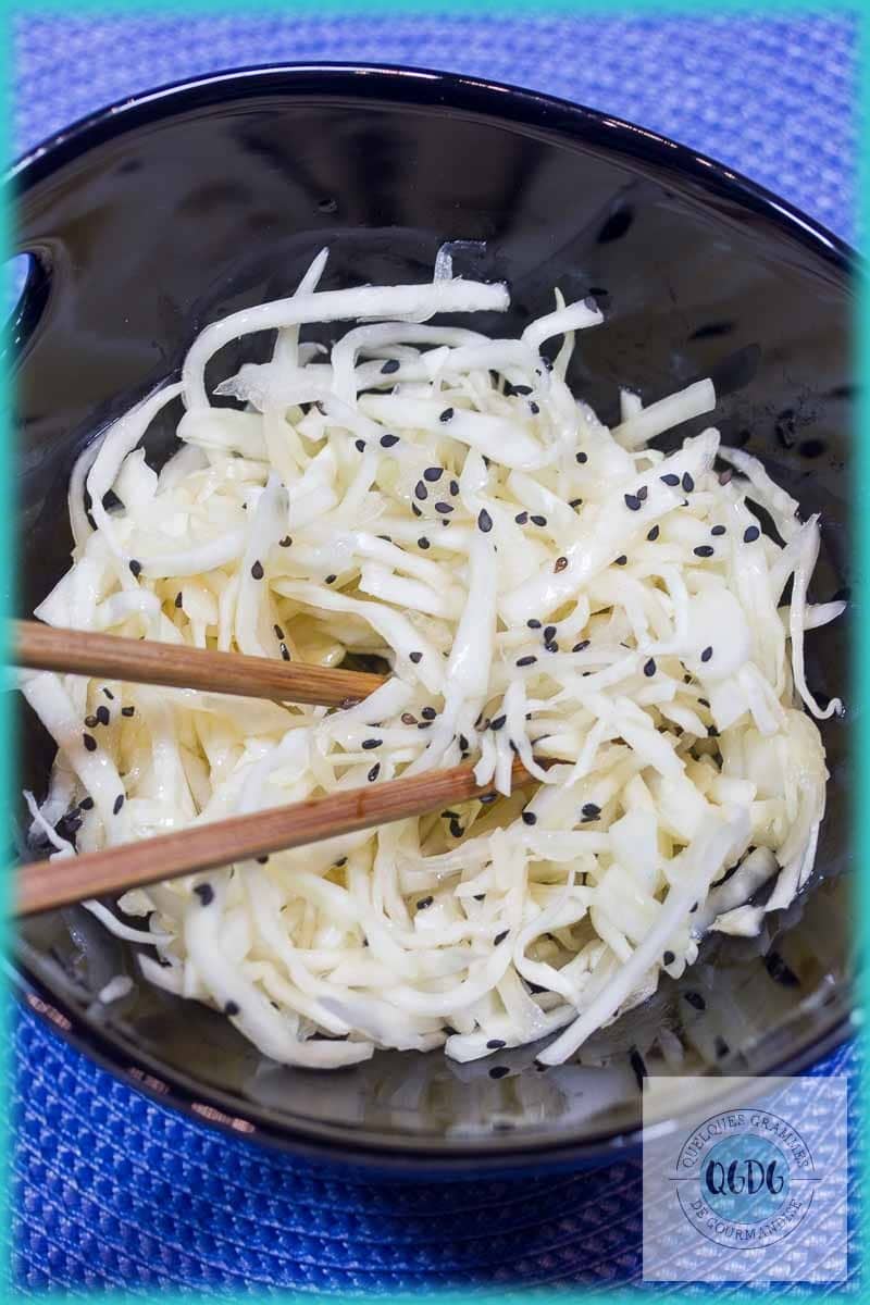 Salade de chou blanc à la japonaise