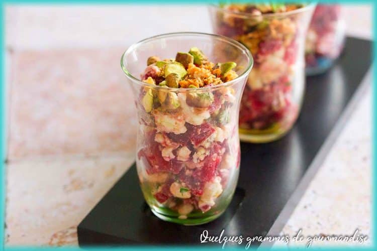 Recette de salade betterave feta pistache
