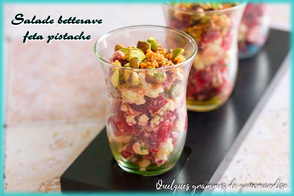 Salade de betterave feta pistache