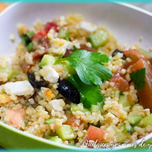 recette de salade de boulgour à la feta