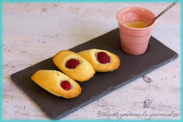 recette de madeleines citron vert framboise