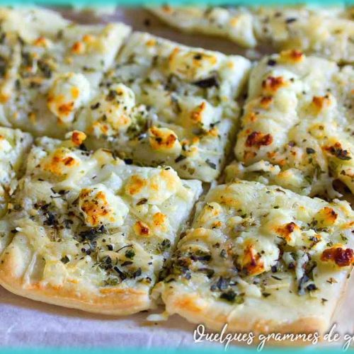 recette de pizza blanche à la feta