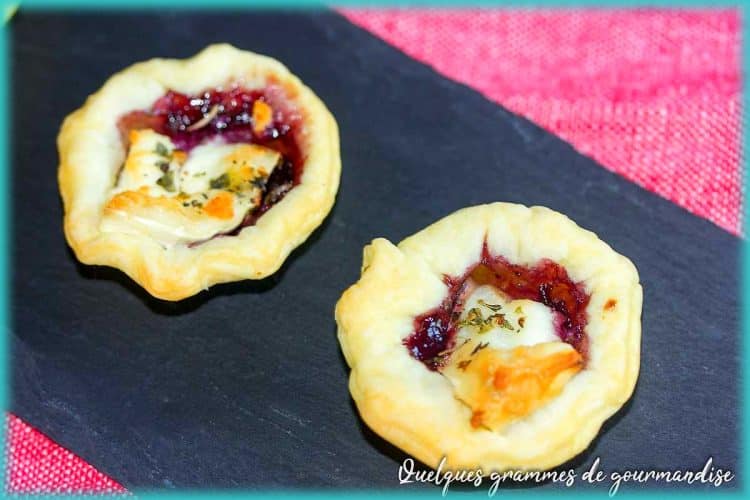 recette de tartelettes chèvre myrtilles