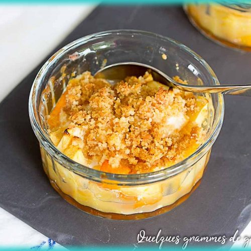 recette de crumble au fromage blanc