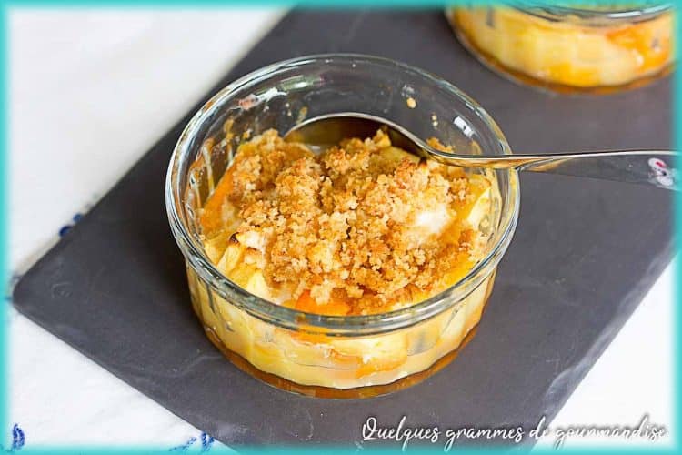 recette de crumble au fromage blanc