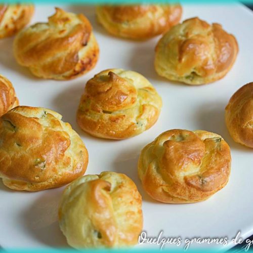 recette de petits choux chèvre basilic