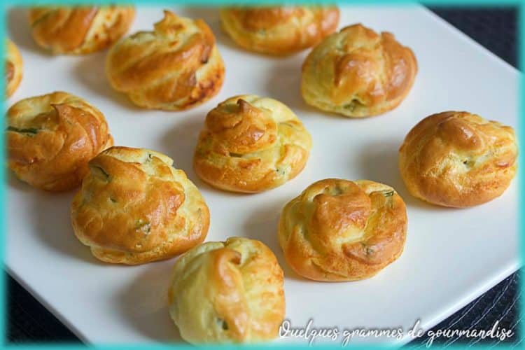 recette de petits choux chèvre basilic