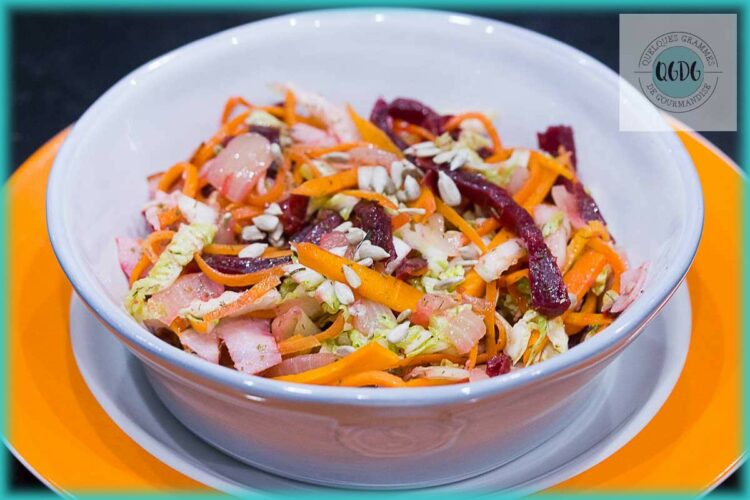 recette de salade de chou chinois aux légumes