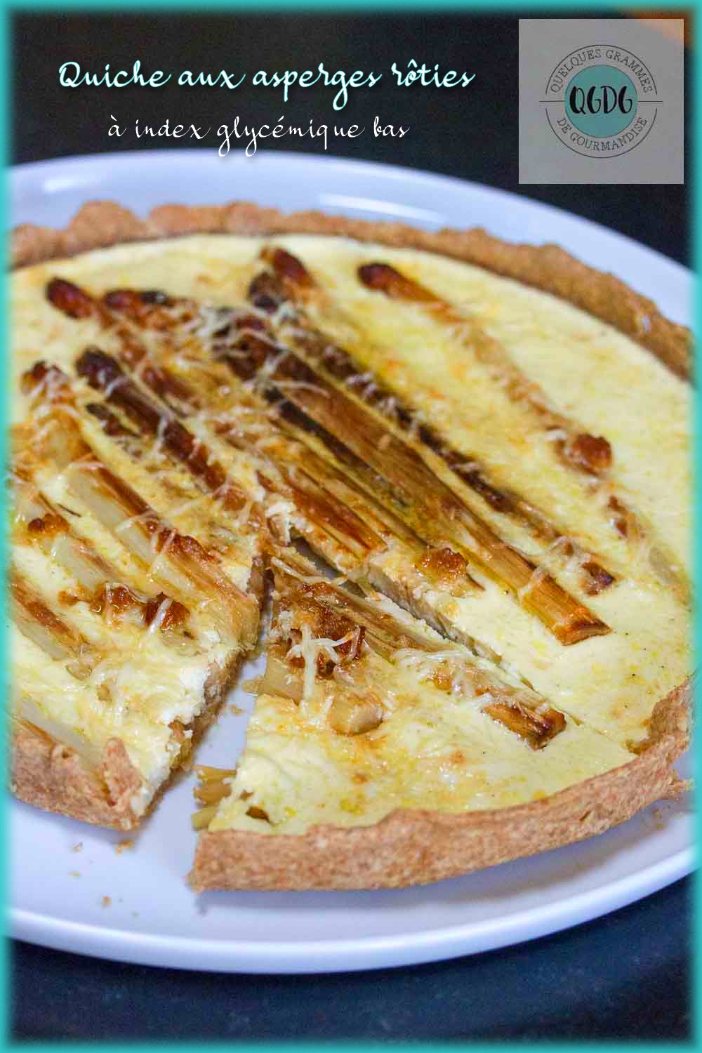 Quiche aux asperges rôties