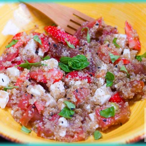 recette de salade de quinoa tomate et fraise