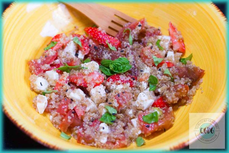 recette de salade de quinoa tomate et fraise