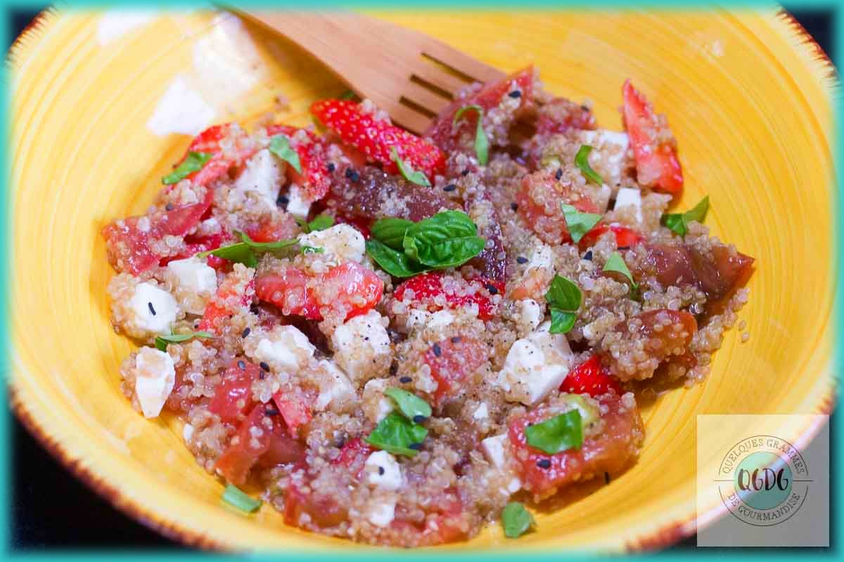 Salade quinoa fraise