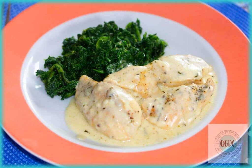 Poulet sauce à la raclette