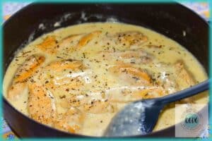 Poulet sauce à la raclette