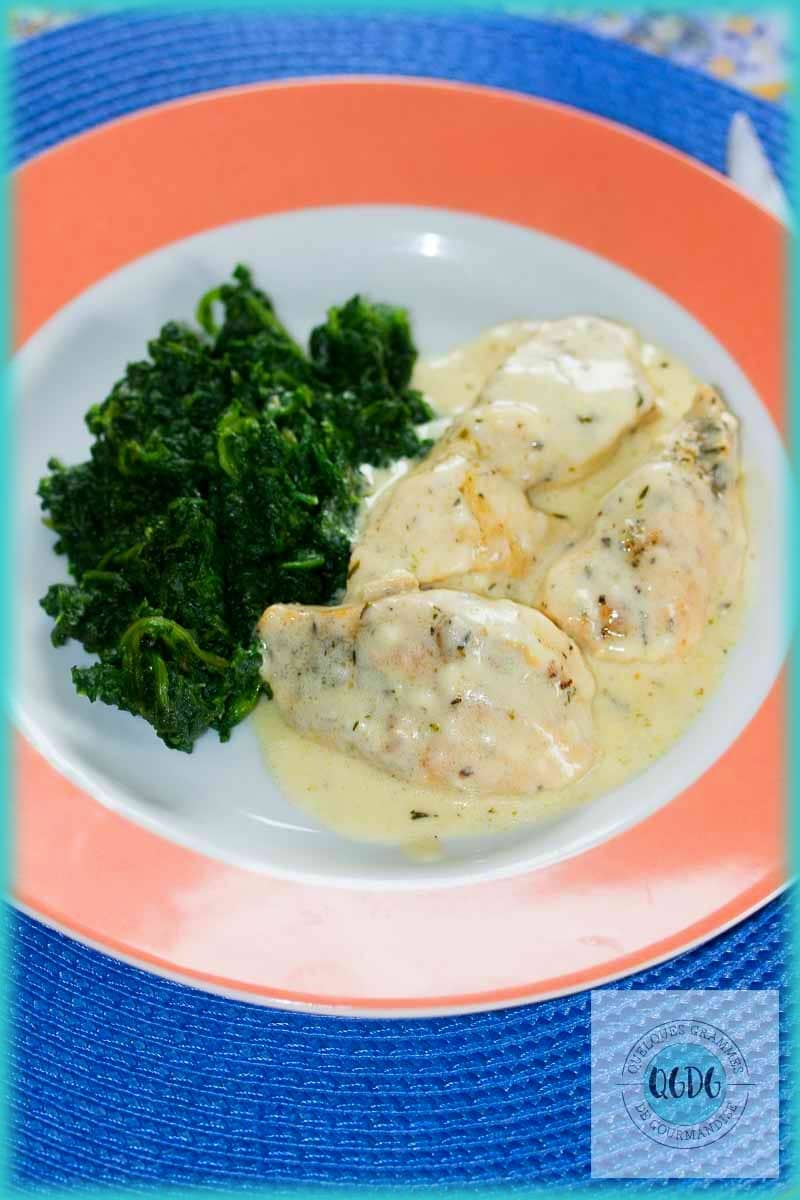 Poulet sauce à la raclette