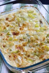 Gratin de poireaux au parmesan