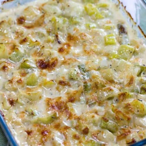 Gratin de poireaux au parmesan