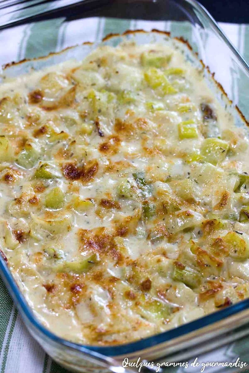 Gratin de poireaux au parmesan