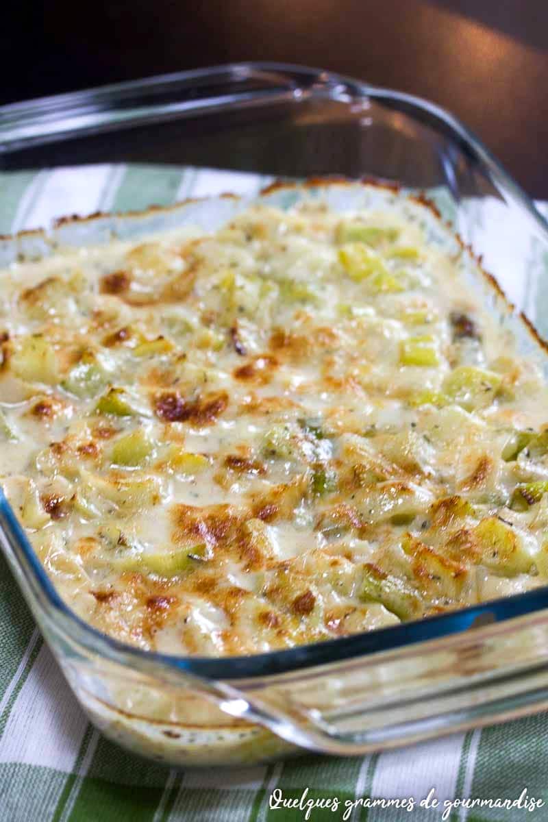 Gratin de poireaux au parmesan