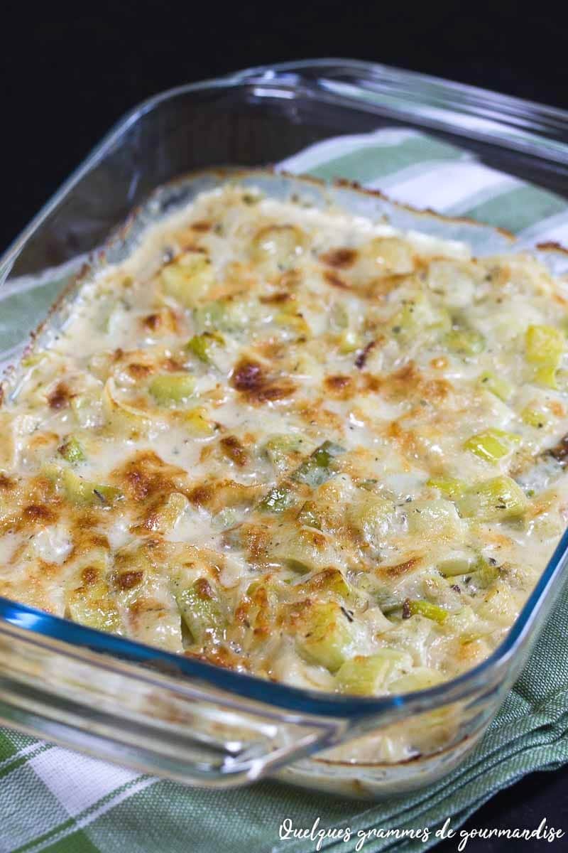 Gratin de poireaux au parmesan
